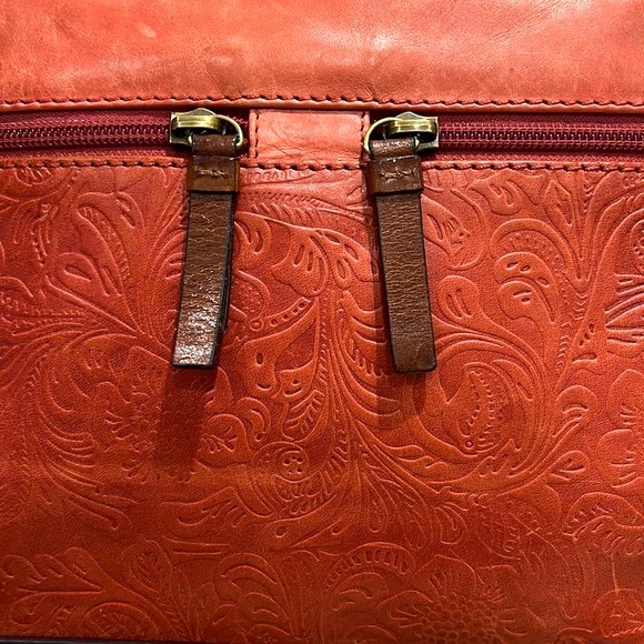 COLORADO USA. Genuine Leather, Shoulder Bag in Terracotta Colour - Picture 2 of 7